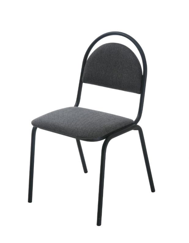 СТАНДАРТ-М (ткань ТК-3 св. серый, каркас черный) стул